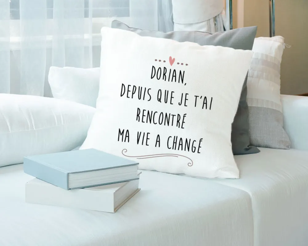 Coussin personnalisé - Message d'amour|Cadeaux.com Best