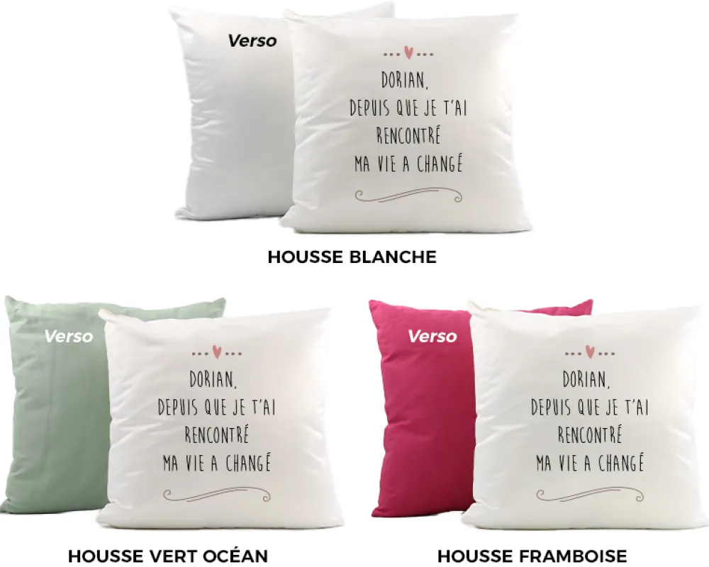 Coussin personnalisé - Message d'amour|Cadeaux.com Best