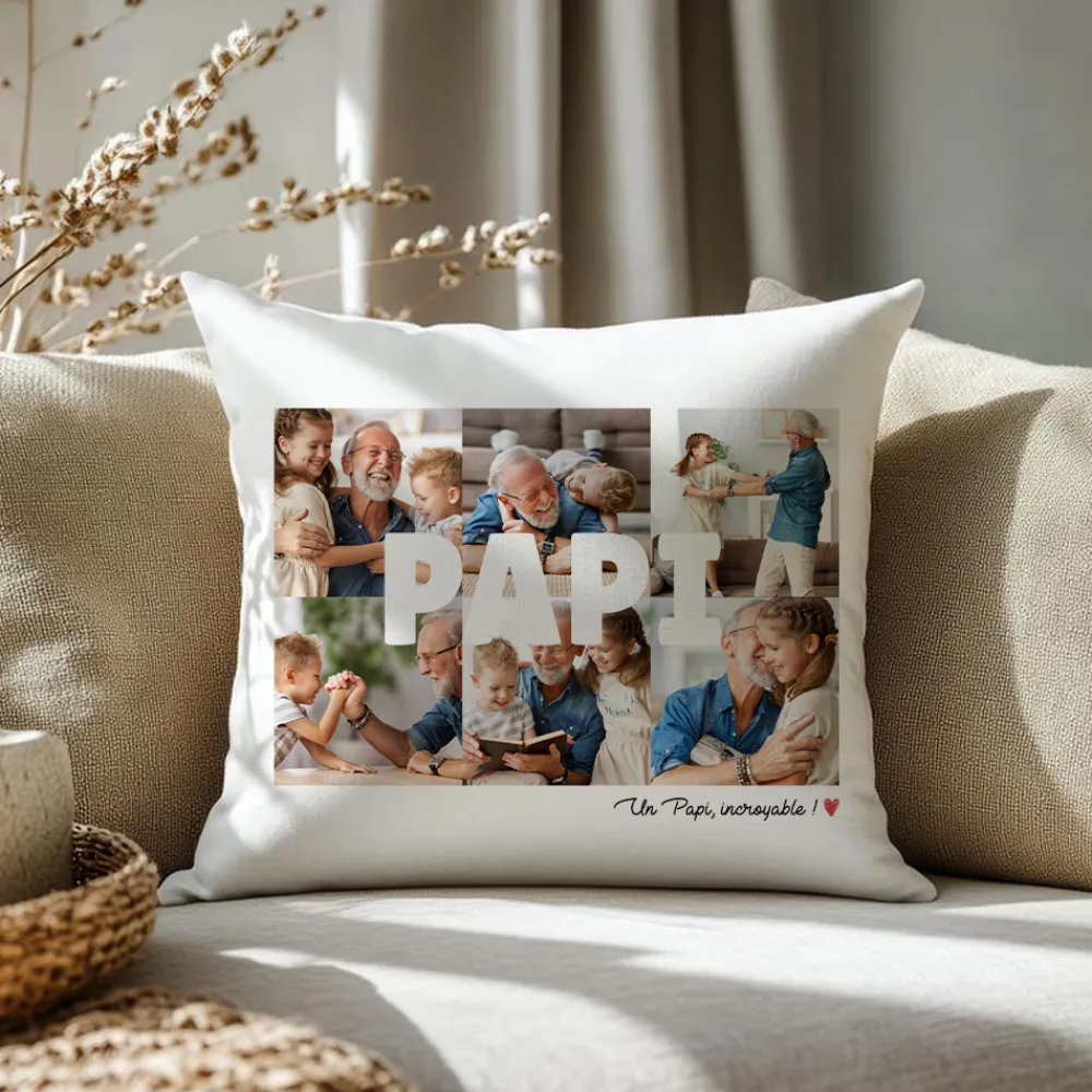 Coussin personnalisé - Multi photos famille|Cadeaux.com Hot