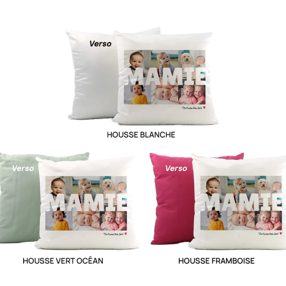 Coussin personnalisé - Multi photos famille|Cadeaux.com Hot