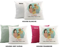 Coussin personnalisé - Portrait de famille|Cadeaux.com Online