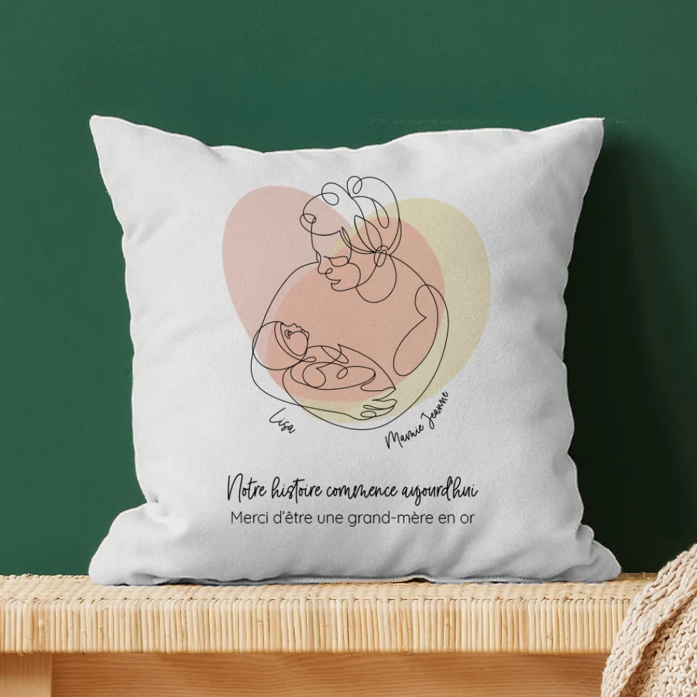 Coussin personnalisé - Première Fête des Grands-mères|Cadeaux.com Outlet