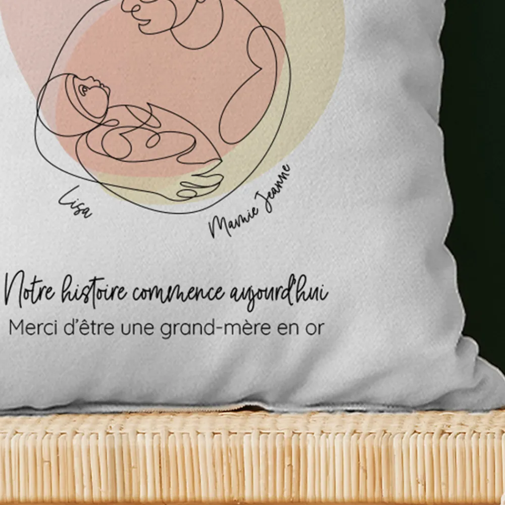 Coussin personnalisé - Première Fête des Grands-mères|Cadeaux.com Outlet