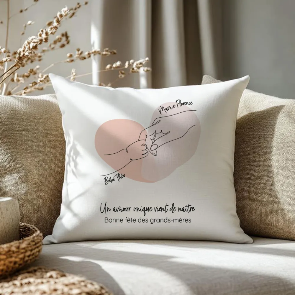 Coussin personnalisé - Première Fête des Grands-mères|Cadeaux.com Outlet