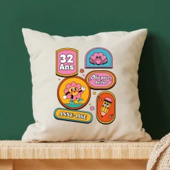 Coussin personnalisé - Stickers Rétro|Cadeaux.com Hot
