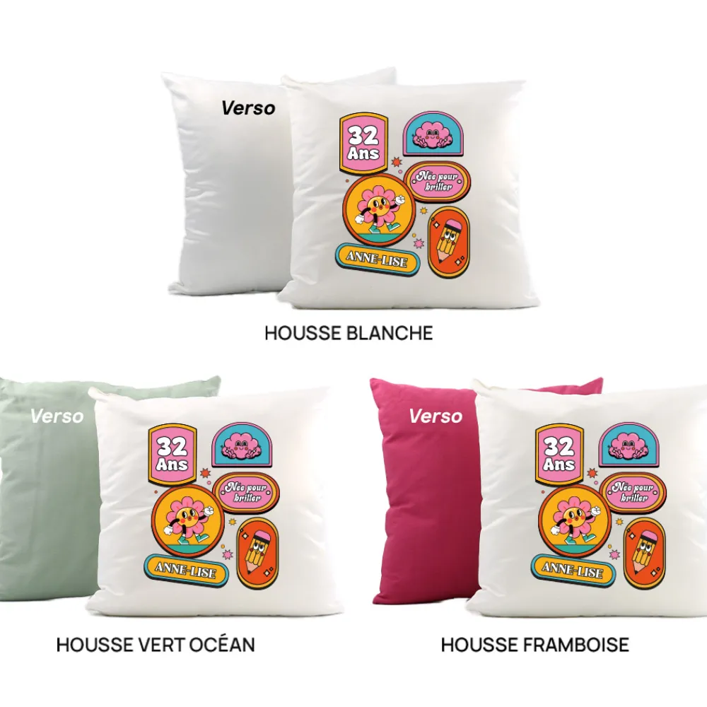 Coussin personnalisé - Stickers Rétro|Cadeaux.com Hot