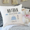 Coussin personnalisé bébé - Naissance Bleu|Cadeaux.com Online
