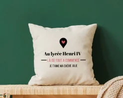 Coussin personnalisé couple - Là où tout a commencé|Cadeaux.com Online