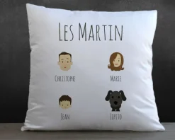 Coussin personnalisé famille - Family Circus|Cadeaux.com Outlet