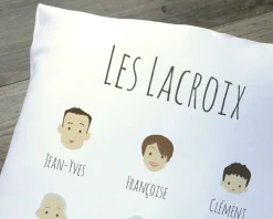 Coussin personnalisé famille - Family Circus|Cadeaux.com Outlet