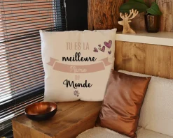 Coussin personnalisé femme - Meilleure du monde|Cadeaux.com Outlet