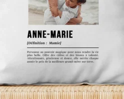 Coussin personnalisé photo - Définition Mamie|Cadeaux.com Clearance