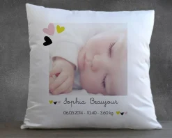 Coussin personnalisé photo - Naissance|Cadeaux.com Sale