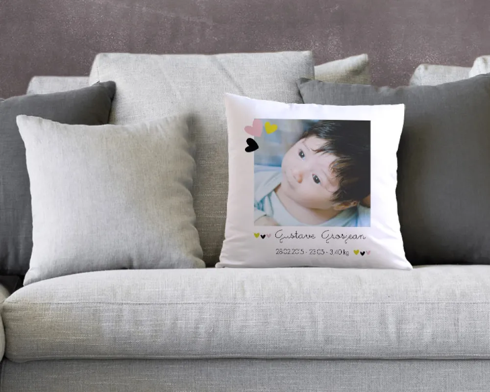 Coussin personnalisé photo - Naissance|Cadeaux.com Sale