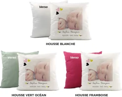 Coussin personnalisé photo - Naissance|Cadeaux.com Sale