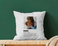 Coussin personnalisé photo - Définition Maman|Cadeaux.com Clearance