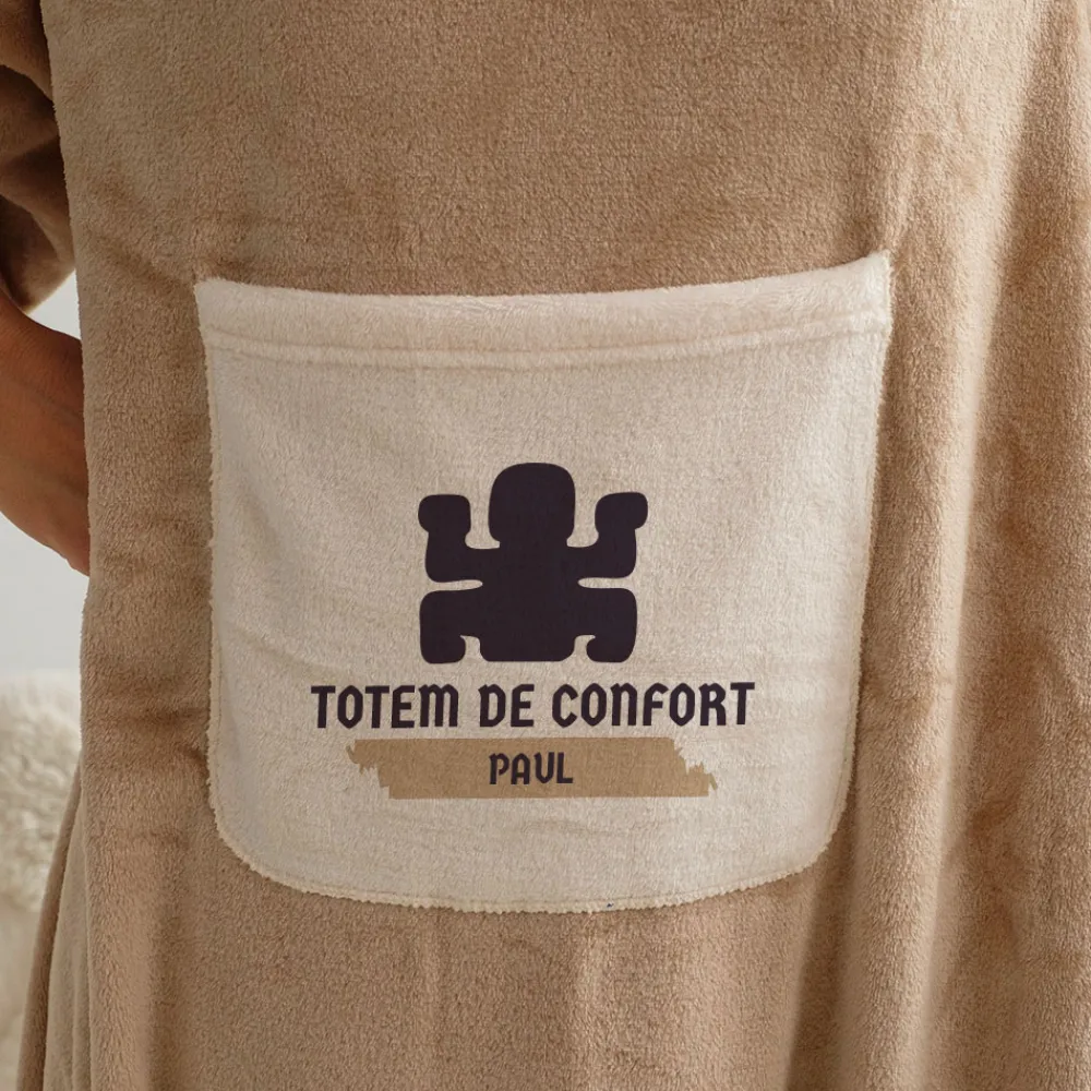 Couverture à manches personnalisée - Totem|Cadeaux.com