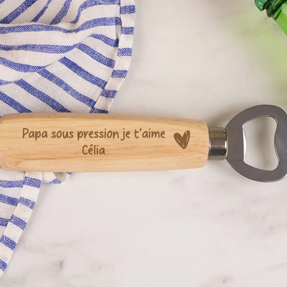 Décapsuleur personnalisé gravé - Papa|Cadeaux.com New