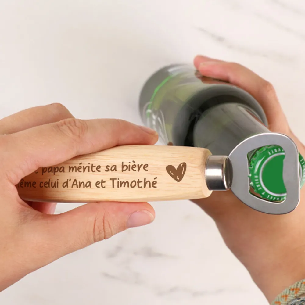 Décapsuleur personnalisé gravé - Papa|Cadeaux.com New