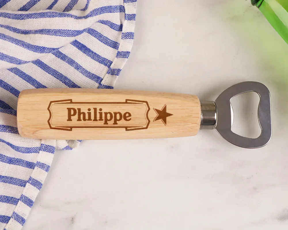 Décapsuleur personnalisé gravé - Prénom|Cadeaux.com Discount