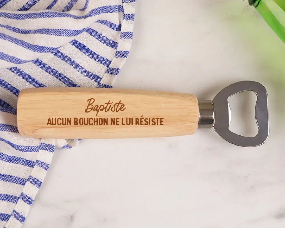 Décapsuleur personnalisé gravé - Message|Cadeaux.com Best