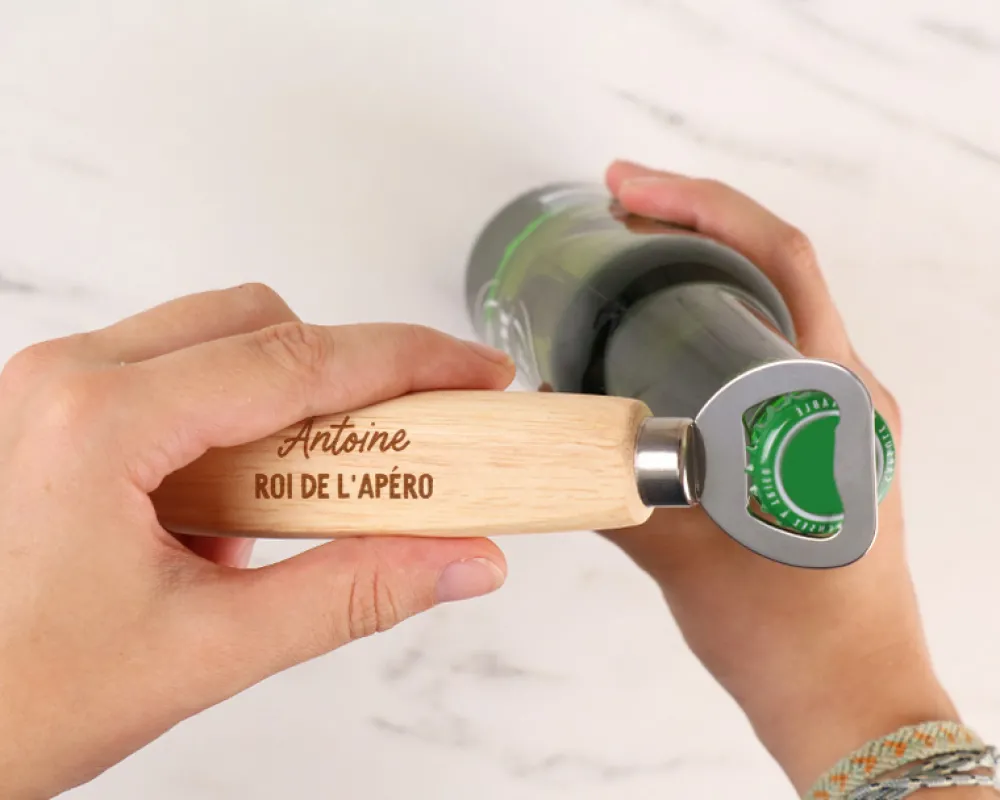 Décapsuleur personnalisé gravé - Message|Cadeaux.com Best