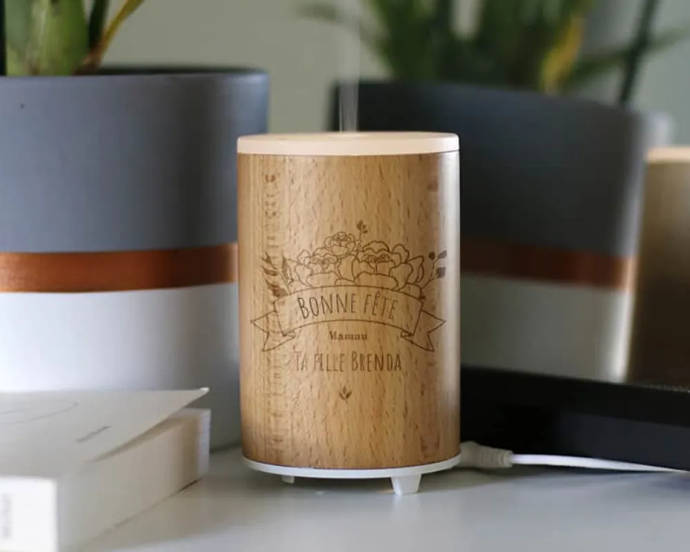 Diffuseur d'huile essentielle gravé - Maman Fleurie|Cadeaux.com Clearance
