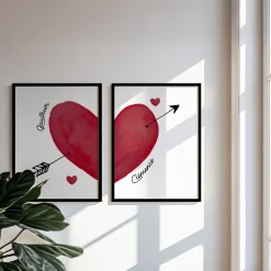 Duo d'affiches personnalisées - Cœur|Cadeaux.com Hot