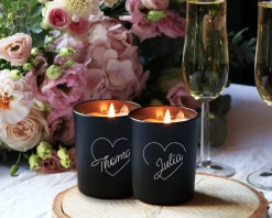 Duo de bougies personnalisables et parfumées - Coeur|Cadeaux.com Online