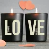 Duo de bougies personnalisables et parfumées - LOVE|Cadeaux.com Hot