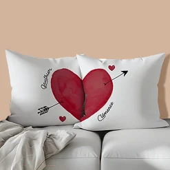 Duo de coussins personnalisés - Cœur|Cadeaux.com Outlet