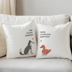 Duo de coussins personnalisés - Couple d'animaux|Cadeaux.com Hot