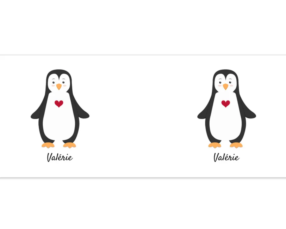 Duo de mugs personnalisés prénoms couple - Pingouins|Cadeaux.com Hot