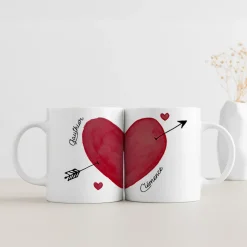 Duo de mugs personnalisés - Cœur|Cadeaux.com Sale