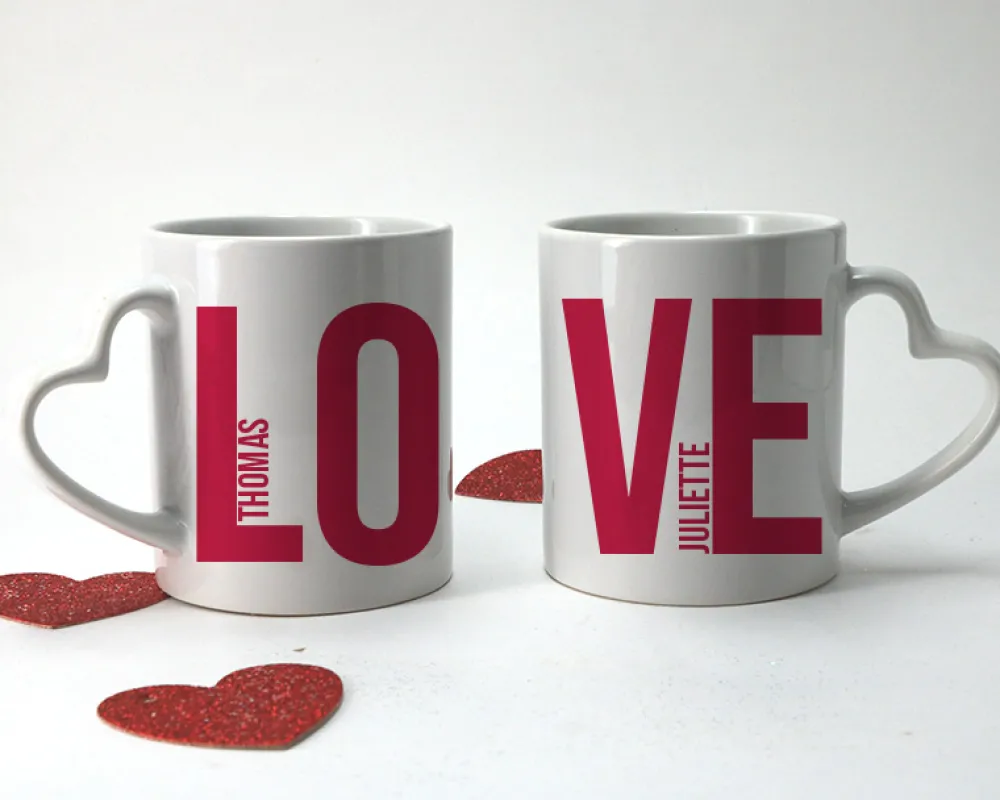 Duo de mugs personnalisés - Love|Cadeaux.com Hot