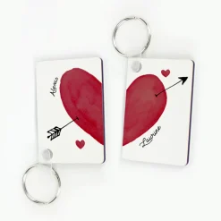 Duo de porte clés personnalisés - Cœur|Cadeaux.com New