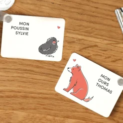 Duo de porte clés personnalisés - Couple d'animaux|Cadeaux.com Online