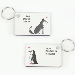 Duo de porte clés personnalisés - Couple d'animaux|Cadeaux.com Online