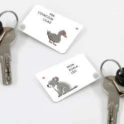 Duo de porte clés personnalisés - Couple d'animaux|Cadeaux.com Online