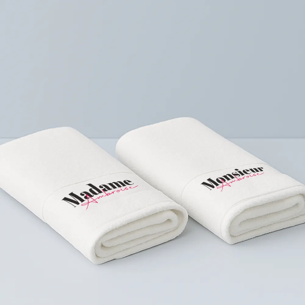 Duo de serviettes Mr & Mrs|Cadeaux.com Online