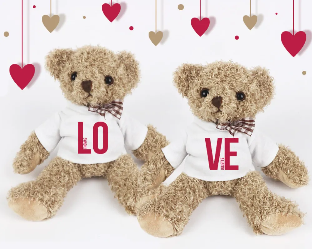 Duo d'Oursons LOVE|Cadeaux.com New