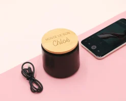 Enceinte bluetooth gravée Personnalisable - Prénom et Message|Cadeaux.com Discount