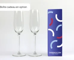 Flûtes à champagne personnalisées - Joyeux Noël et Bonne Année|Cadeaux.com Online