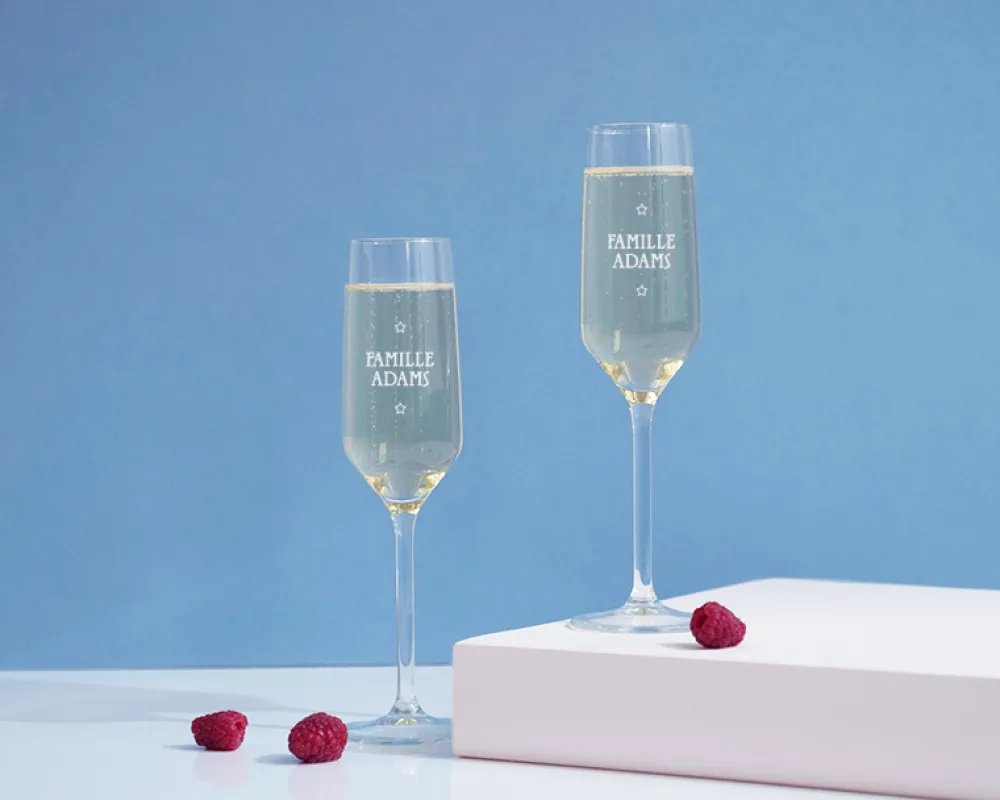 Flûtes à champagne personnalisées - Famille|Cadeaux.com Outlet