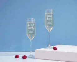 Flûtes à champagne personnalisées - Couple|Cadeaux.com