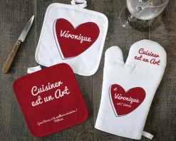 Gant et Maniques Coeur Prénom|Cadeaux.com