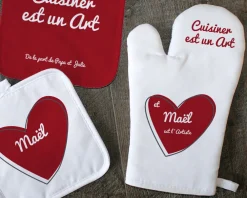 Gant et Maniques Coeur Prénom|Cadeaux.com