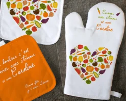 Gant et Maniques Cuisiner avec Amour|Cadeaux.com