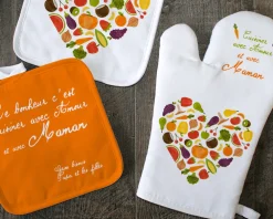 Gant et Maniques Cuisiner avec Amour|Cadeaux.com