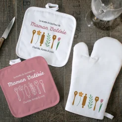 Gant et maniques personnalisée - Recette du Bonheur|Cadeaux.com Best